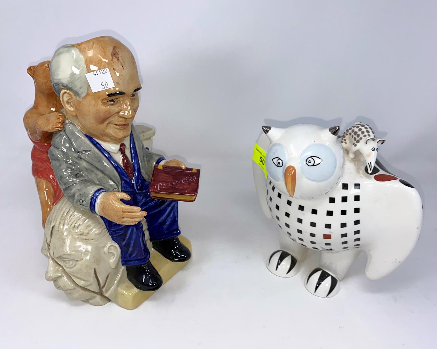 4 Kevin Francis character Toby jugs - Gorbachov, Yeltsin & 2 Shakespeare; a Villeroy & Bosch "Big