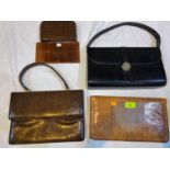 3 skin handbags, lace etc