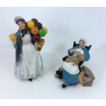 2 Royal Doulton figures - "Biddy Penny Farthing" HN1843; "Nanny" HN2221