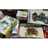 8 vintage vehicles including BMW R Stroke motorbike, steam traction engine