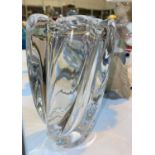 An Orrefors spiral glass vase, signed