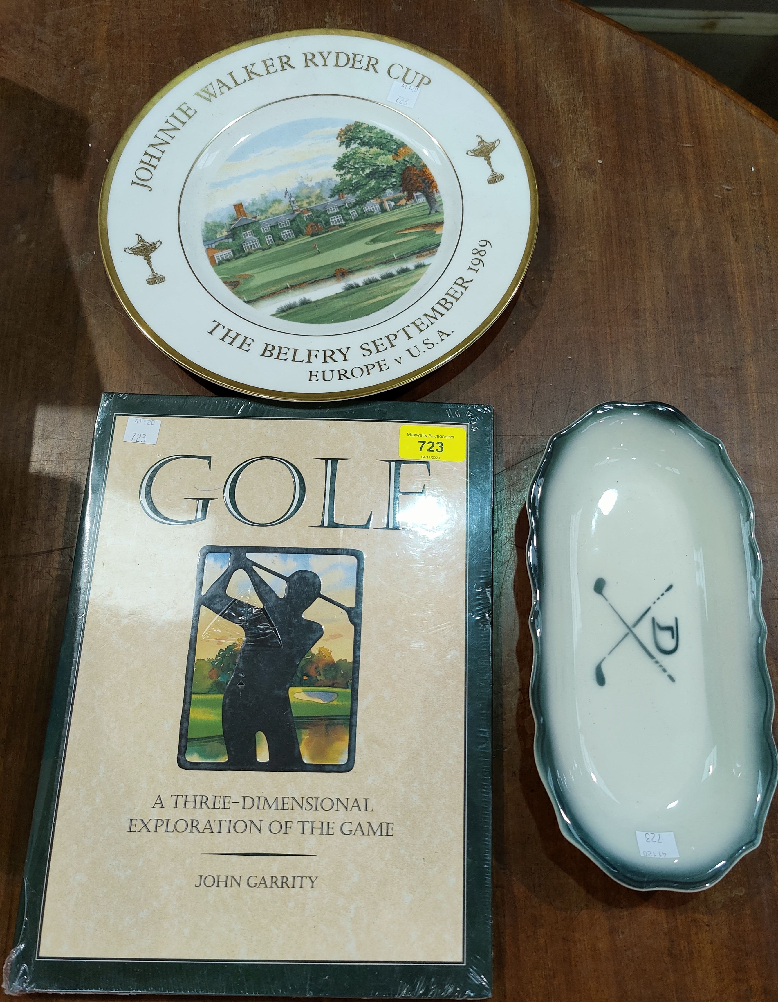 Golf a three dimensional explanation of the game; Ltd edition Wedgwood plate Ryder Cup 1989