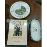 Golf a three dimensional explanation of the game; Ltd edition Wedgwood plate Ryder Cup 1989