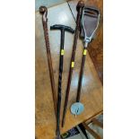 A collection of African & other novelty walking sticks