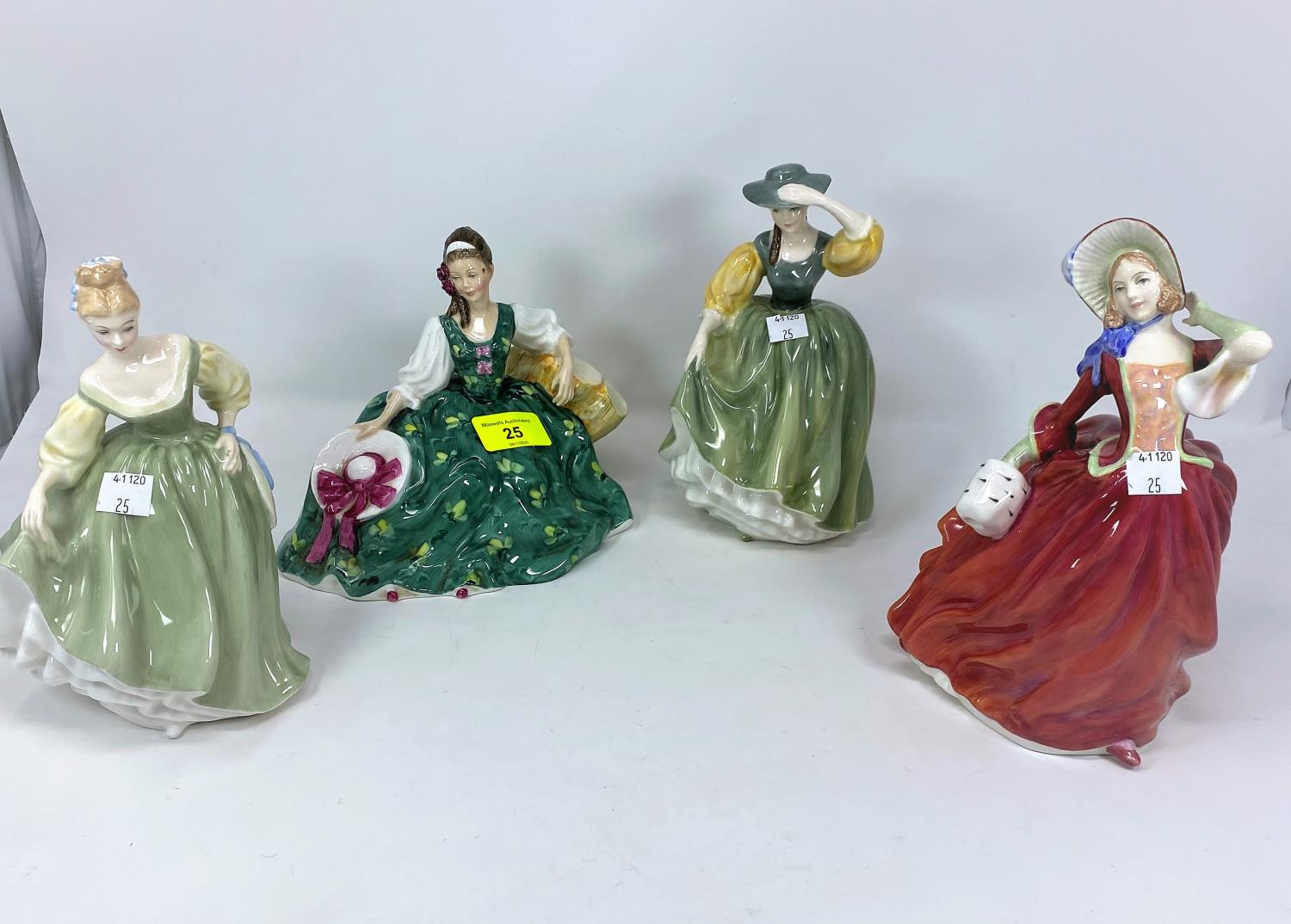 4 Royal Doulton figures - Elyse HN2474; Fairlady HN2193; Autumn Breeze HN1944; Buttercup HN2390