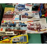 7 vintage vehicle construction kits by Matchbox, AML etc (not guaranteed complete)
