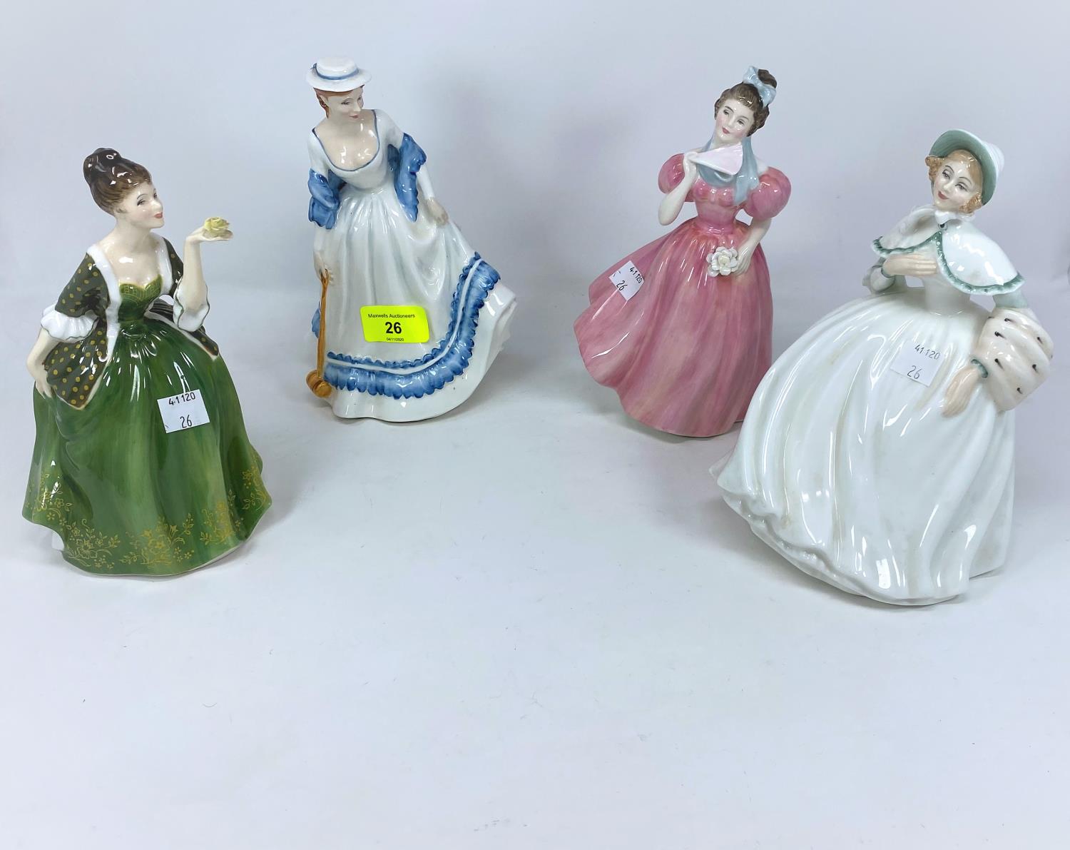 4 Royal Doulton figures - Summertime HN3137; Jessica HN3169; Camellia HN2222; Fleur HN2368