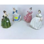 4 Royal Doulton figures - Summertime HN3137; Jessica HN3169; Camellia HN2222; Fleur HN2368