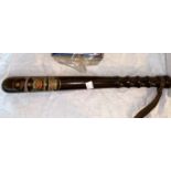 A WWI period Special Constable truncheon, named Joseph Kenyon