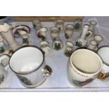 A selection of crested ware and Coronation/ commemorative ware