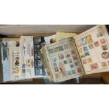 An early 20th century "Lincoln" stamp album, FDC's, loose leaves etc