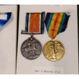 A pair of WW1 medals awarded to Spr J Moorby Royal engineers 175822