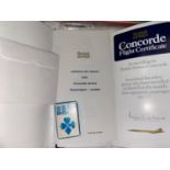 A Concorde Flight menu & a BOAC pack of cards - given to the vendor by the pilot on a pre-commercial