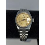 A lady's stainless steel Rolex Oyster precision date wristwatch with original box, paperwork and