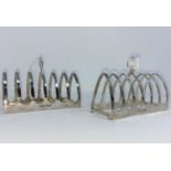 A pair of arched hallmarked silver 6 division toast racks Sheffield 1933 5 gm