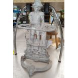 A Victorian style cast metal 'Nelson' stick stand