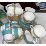 A Spode "Rockingham" part tea set, 24 pieces; a Royal Doulton "Forsyth" part tea set, 19 pieces (