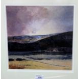 James Alan Wheeler: "Cool Shadows", watercolour, signed, 30 x 30 cm, framed and glazed