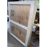 A hand made wooden picture shipping crate, internal measurement 34" x 46" x 4"