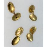 Four various gents 9 carat hallmarked gold cufflinks