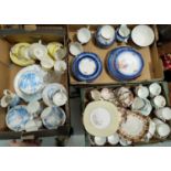 A selection of bone china tea sets