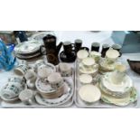 A 1930's Grafton part tea service, 38 pieces approx; a Royal Doulton "Tapestry" part tea service, 36