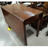 A 19th century mahogany dining table with drop leaf square end, 140 cm