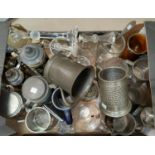 A collection of tankards; steins; etc.