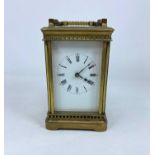 A brass carriage clock