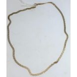 A flattened belcher link chain, stamped '9ct', 3.9 gm