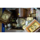 A 1920's mantel clock and a quantity of others