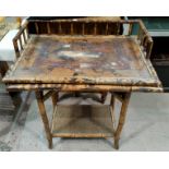 A Victorian bamboo side/writing table