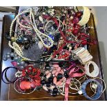 A large quantity of costume jewellery