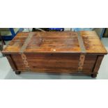 A period style blanket box in brass bound hardwood