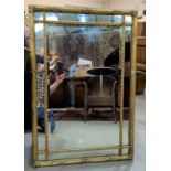 rectangular wall mirror in gilt frame
