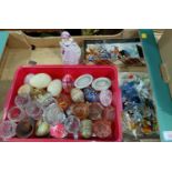 A collection of eggs, miniature china etc