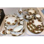 A Royal Albert 'Old Country Roses' part dinner/tea service, 43 pieces approx