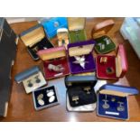 A selection of cufflinks etc