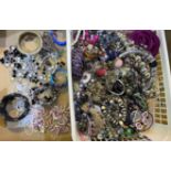 A large quantity of costume jewellery