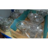 A selection of cut and other glassware