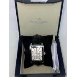 A Maurice Lacroix gent's automatic dress watch with black leather strap, boxed