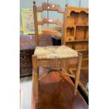 Two 19th century French chairs with ladderbacks