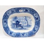 A Victorian blue and white meat plate by George Jones. Abbey 1970 pattern. 18' wide