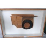 ISLWYN WATKINS. WELSH 1938-2018 Untitled. Wood assemblage in box frame. Inscribed and signed