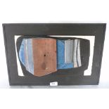 ISLWYN WATKINS. WELSH 1938-2018 Relief Black & Blue 1963. Inscribed verso. Wood assemblage 12' x