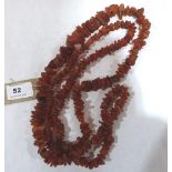 A necklace of Baltic natural amber pieces. 119g