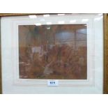 FREDERICK LAWSON. BRITISH 1888-1968 A wooded landscape. Signed. Watercolour 8' x 10'