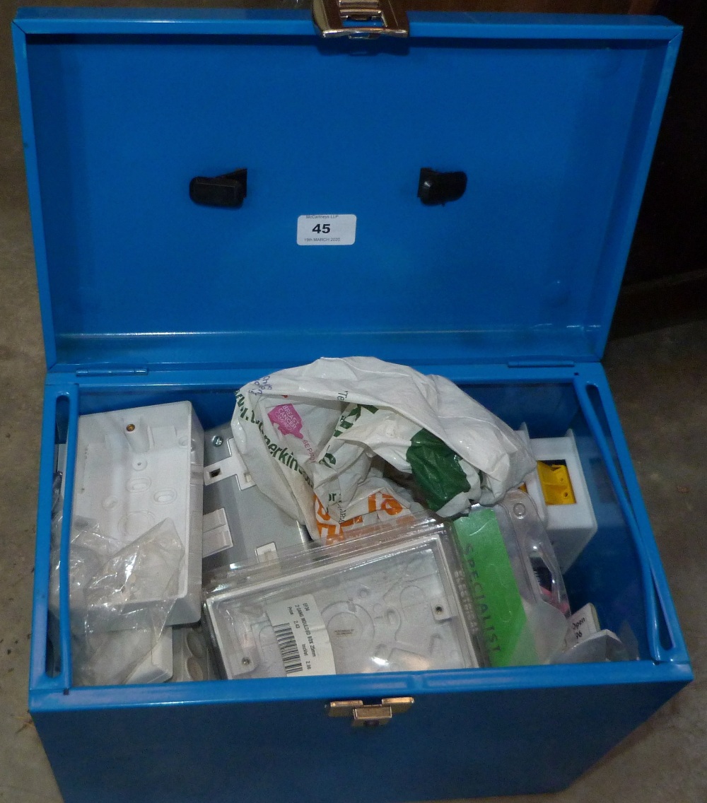 A box of electrical fittings