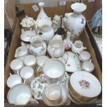 A collection of Coalport, Royal Worcester, Aynsley, Wedgwood and Royal Albert ceramics