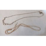 A necklet of seed pearls (string A.F.) and a necklet of eleven graduated pearls